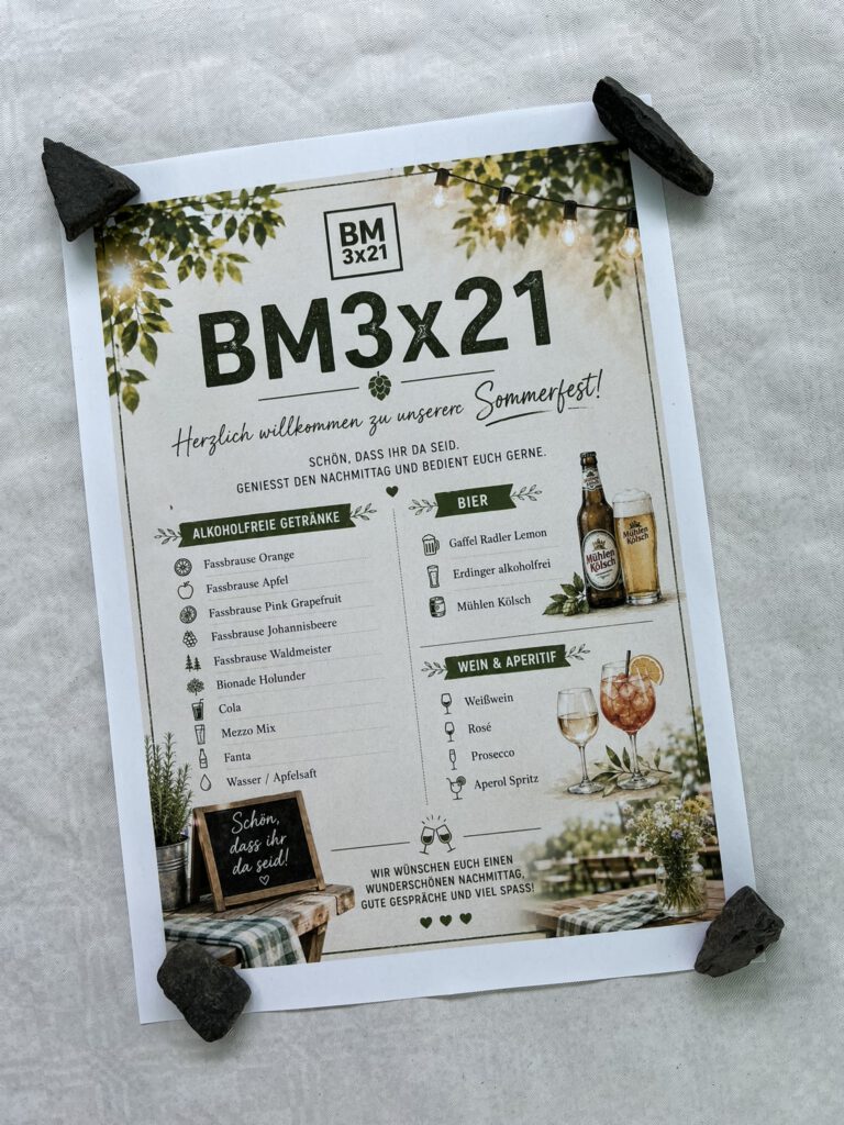BM 3X21-Getränkekarte